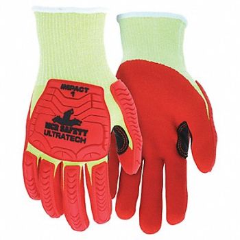 MCR SAFETY Coated Gloves 2XL knit Cuff PK12, 60HP35