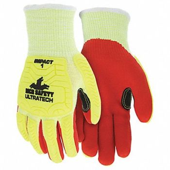 MCR SAFETY Coated Gloves 2XL knit Cuff PK12, 60HP50