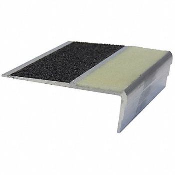 STAIRMASTER Stair Nosing Black/Photoluminescent, 60HT59