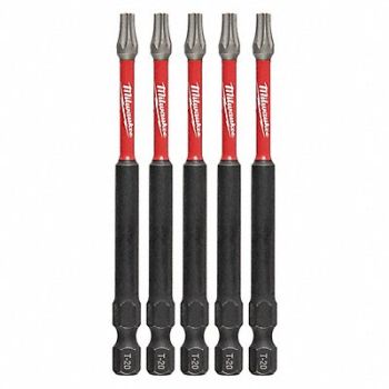 MILWAUKEE T20 Driver Bits, 60HU30
