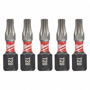 MILWAUKEE T20 Driver Bits, 60HU33