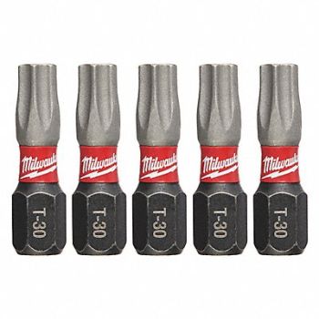 MILWAUKEE T30 Driver Bits, 60HU38