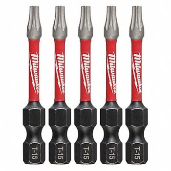 MILWAUKEE T15 Driver Bits, 60HU44