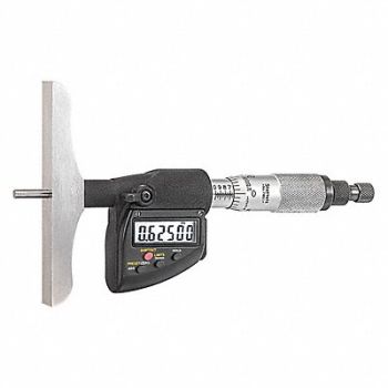 STARRETT Electronic Digital Micrometer Depth Gage, 60KC40