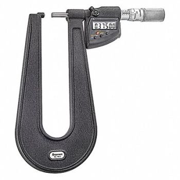 STARRETT Digital Sheet Metal Micrometer, 60KC58