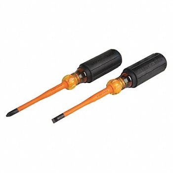 KLEIN TOOLS Screwdriver Set 4 L Shank, 60KN84