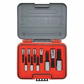 PROTO Hex Bit Set 3/8 1/2 Drive 10 pcs. SAE, 60MK80