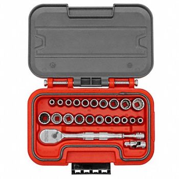 PROTO Socket Set 1/4 Drive 24 pcs. Metric/SAE, 60MK92