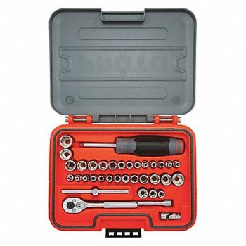 PROTO Socket Set 1/4 Drive 36 pcs. Metric/SAE, 60MK93