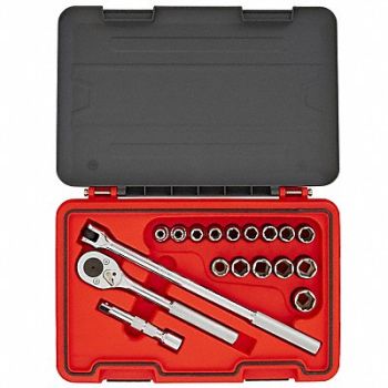 PROTO Socket Set 1/2 Drive 18pcs. Metric 6pt., 60ML10