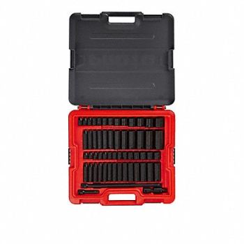 PROTO Socket Set 3/18 Drive 58 pcs. Metric, 60ML24