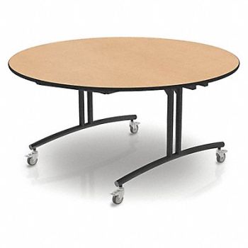 PALMER HAMILTON Flip Top Table Round Fusion Maple, 60PP15