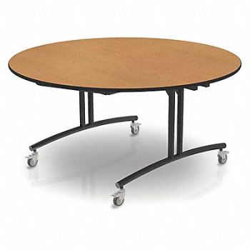 PALMER HAMILTON Flip Top Table Round Golden Oak, 60PP16