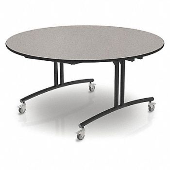 PALMER HAMILTON Flip Top Table Round Gray Glace, 60PP17