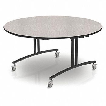 PALMER HAMILTON Flip Top Table Round White Nebula, 60PP19