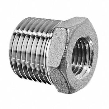 GRAINGER APPROVED Hex Bushing 316 SS 3/8 x 1/8 BSPT, 60VG81