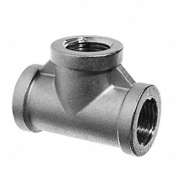 GRAINGER APPROVED Tee 316 SS 3/8 Female BSPT Class 150, 60VH38