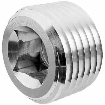 GRAINGER APPROVED Square Socket Plug Aluminum 3 MNPT, 60PX84