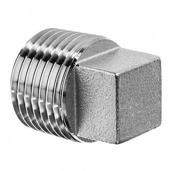 GRAINGER APPROVED Square Head Plug Aluminum 4 MNPT, 60PX96