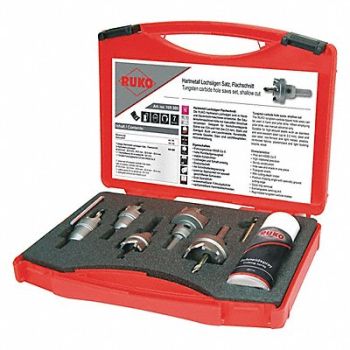 ROTHENBERGER Hole Saw Kit 7 Pieces Tungsten Carbide, 60PZ97