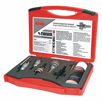 ROTHENBERGER Hole Saw Kit 6 Pieces Tungsten Carbide, 60PZ98