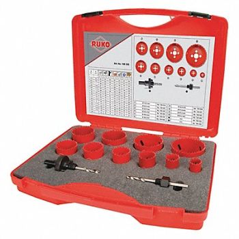 ROTHENBERGER Hole Saw Kit 1/2 x 20 5/8 x 18 Thread, 60RA04