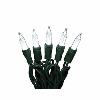 GRAINGER APPROVED StringLights 23.7ft Bllt 70LEDs White, 60RG19