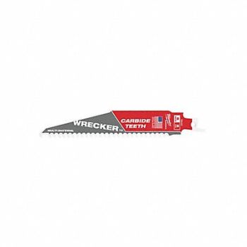 MILWAUKEE Reciprocating Saw Blade Carbide Rigid, 60RG54