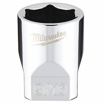 MILWAUKEE Standard Socket Size 9/16 in 1/4 in, 60RH01