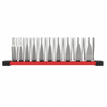 MILWAUKEE Deep Well Socket Set, 60RJ80