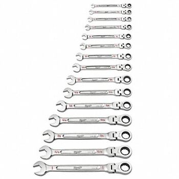 MILWAUKEE Combination Wrench Set, 60RJ81