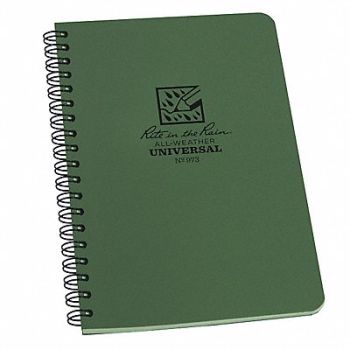 RITE IN THE RAIN All Weather Notebook Green Cover Color, 60RP82