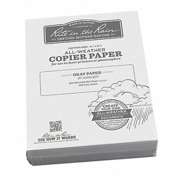 RITE IN THE RAIN Waterproof Laser Paper 20 lb wt Paper, 60RP86