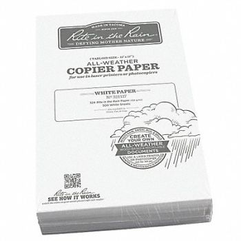 RITE IN THE RAIN Waterproof Laser Paper 32 lb wt Paper, 60RP89