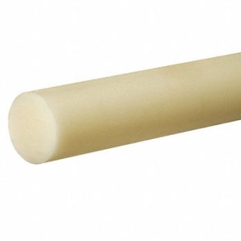 GRAINGER APPROVED Plastic Rod PTFE 4 Dia 1ftL Off-White, 60TP49