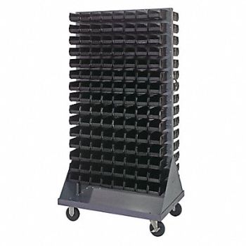 QUANTUM STORAGE SYSTEMS Mobile Louvered Floor Rack Steel 240Bins, 60TT25