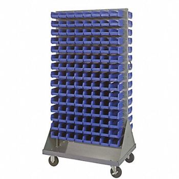 QUANTUM STORAGE SYSTEMS Mobile Louvered Floor Rack Steel 240Bins, 60TT26