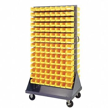 QUANTUM STORAGE SYSTEMS Mobile Louvered Floor Rack Steel 240Bins, 60TT30