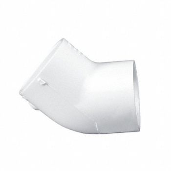 GRAINGER APPROVED 45 Elbow 12 x 12 in Schedule 40 White, 60UC31