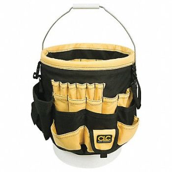 CLC Bucket Tool Organizer Polyester Yellow, 60UJ63