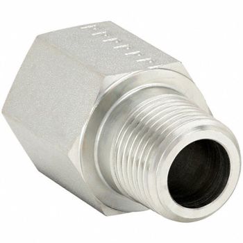 PARKER Straight Steel 1 1/2 in M BSPT x FNPTF, 60UR52