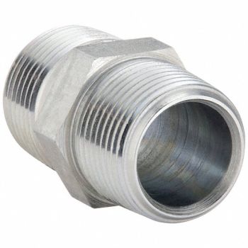 PARKER Pipe Nipple Steel 1 1/4 in MNPTF, 60UR60