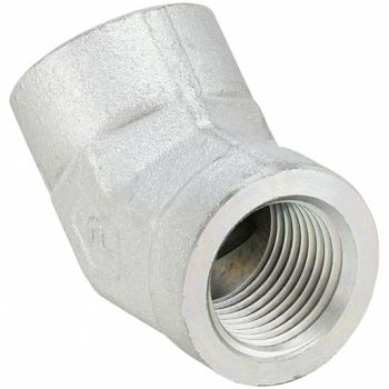 PARKER 45 Elbow Steel 1/2 in FNPT x FNPTF, 60UT55