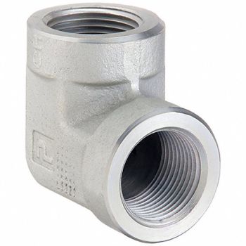 PARKER 90 Elbow Steel 1/2 in FNPT x FNPTF, 60UT58