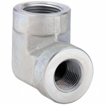 PARKER 90 Elbow Steel 1/2 x 1/4 in NPT x NPTF, 60UT87