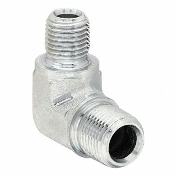 PARKER 90 Elbow Steel 1/2 x 3/8 in Male NPT, 60UU13