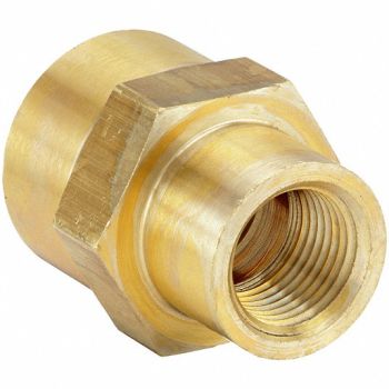 PARKER Coupling Brass 1/2 x 3/8 in Female NPTF, 60UU20