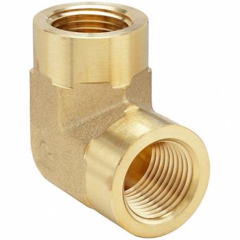 PARKER 90 Elbow Brass 1/4 in FNPT x FNPTF, 60UU57