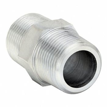 PARKER Straight Adapter Steel 1/4 BSPT x NPTF, 60UU63