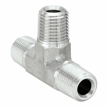 PARKER Tee 316 SS 1/4 in Pipe Size 6000 PSI, 60UU85